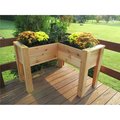 Infinite Cedar Infinite Cedar L-ShapedElevated L-Shaped Cedar Elevated Planter L-ShapedElevated